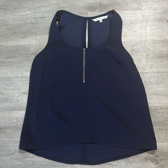 Trina Turk Banning Sleeveless Tank Top ZIP front size M - Picture 2 of 7
